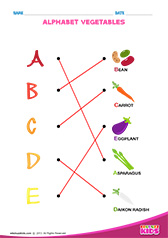 Match Alphabet Vegetables